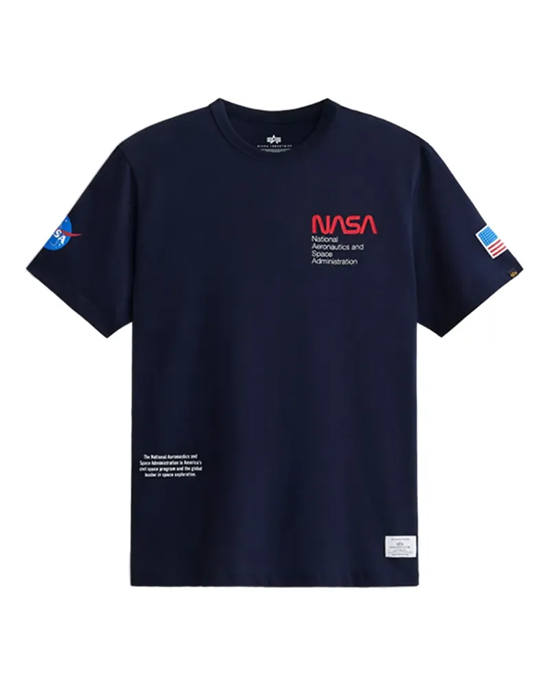 Alpha Industries nasa-logo crew-neck T-shirt - Blau Blau