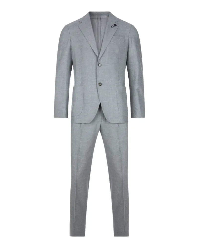 LARDINI single-breasted wool-blend suit - Grau Grau