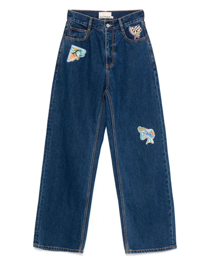 ALEMAIS Jeans mit geradem Bein - Blau Blau