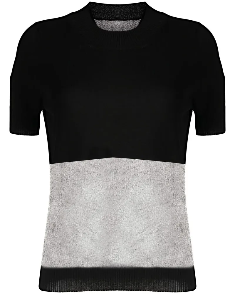 Uma Wang Kurzärmeliges Strickoberteil - Schwarz Schwarz