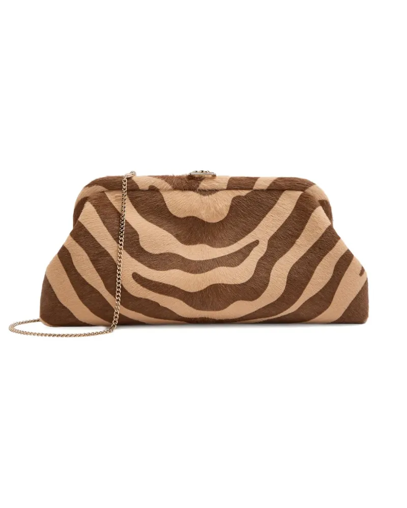 Jimmy Choo Skylar Clutch mit Zebra-Print - Braun Braun