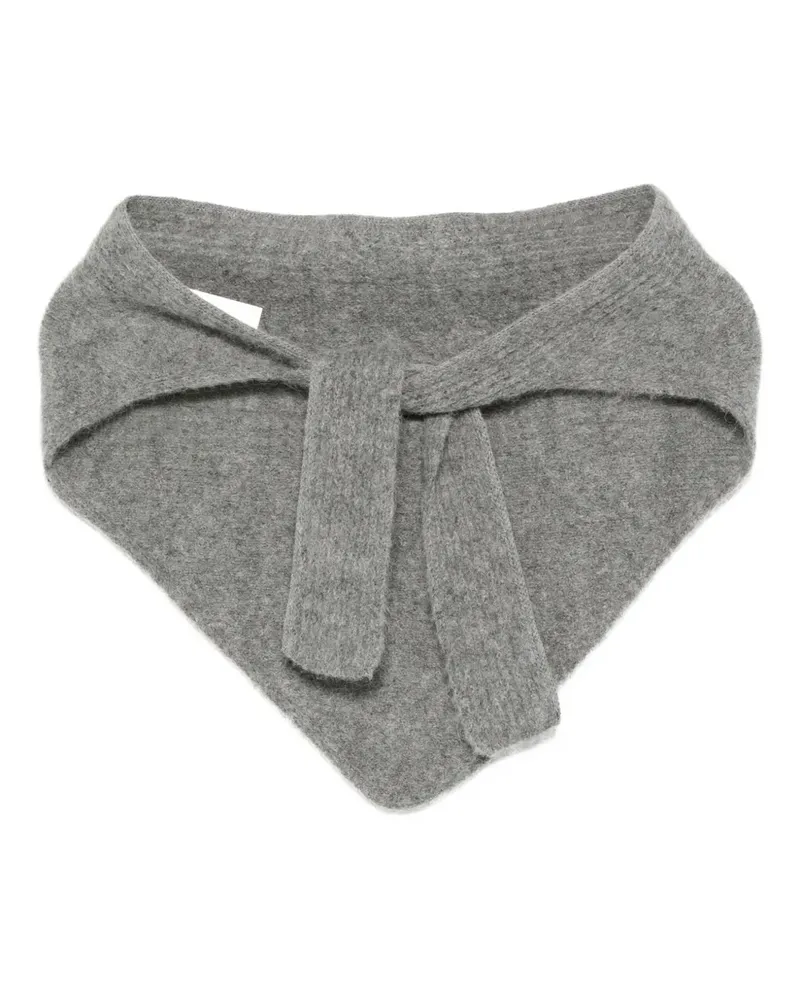 Jacquemus Gerippter Schal mit Triangel-Form - Grau Grau