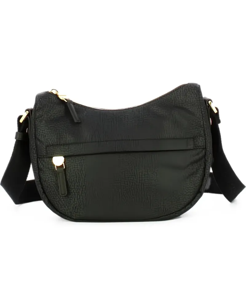 Borbonese B-Club Luna Schultertasche mit Graffiti - Schwarz Schwarz