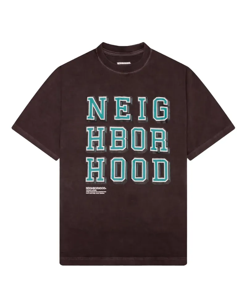 Neighborhood logo-print T-shirt - Braun Braun