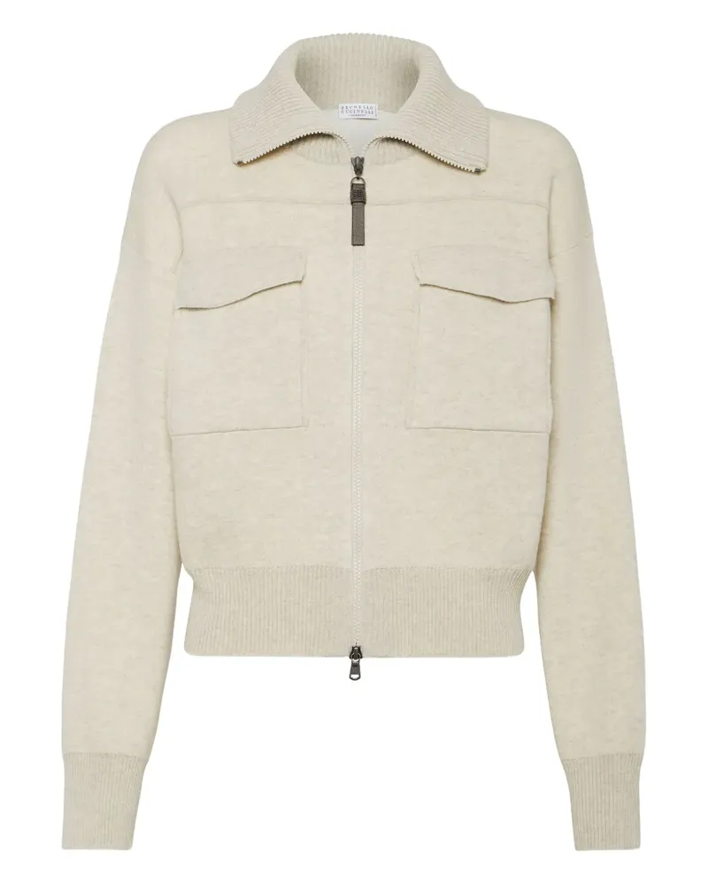 Brunello Cucinelli Doppelstrick-Cardigan - Nude Nude