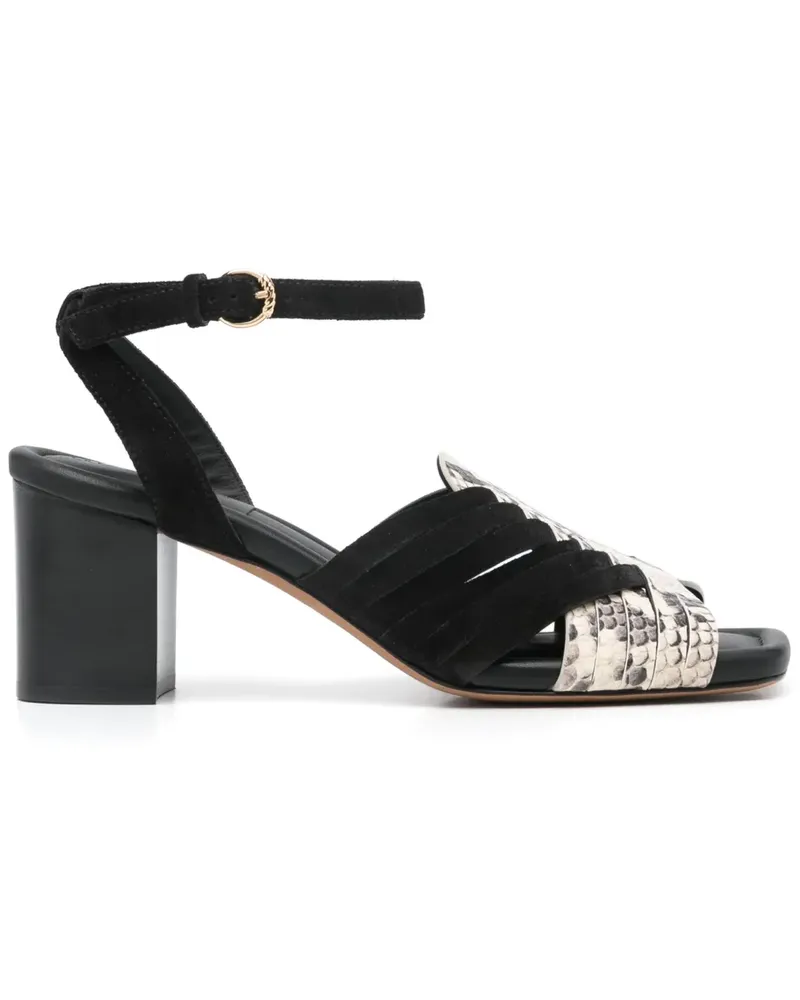 Ulla Johnson Sandalen mit Schlangen-Print 75mm - Schwarz Schwarz