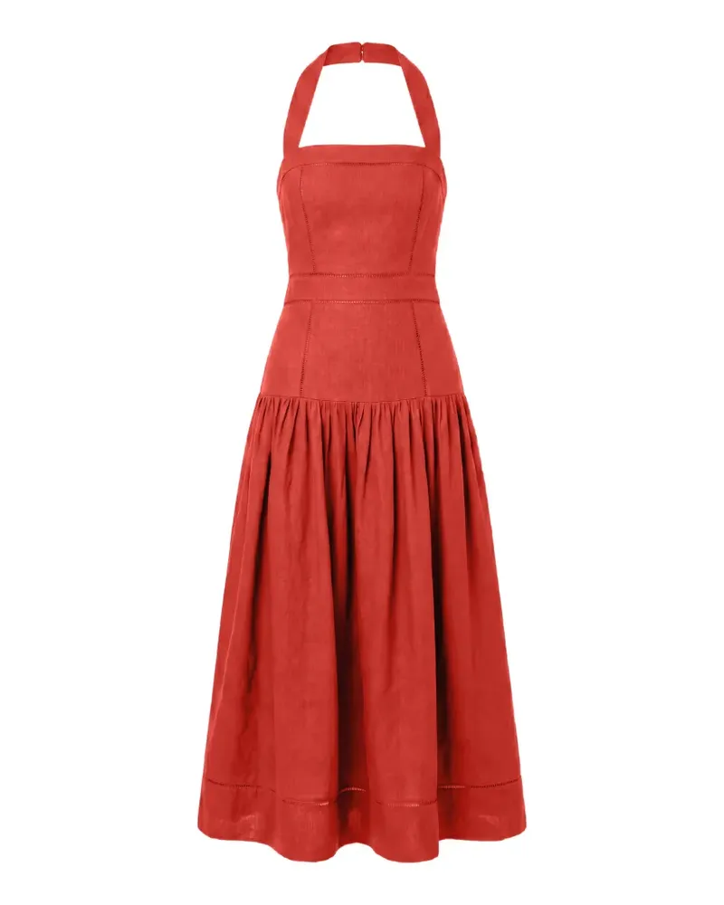 NICHOLAS Vivianne halterneck midi dress - Rot Rot