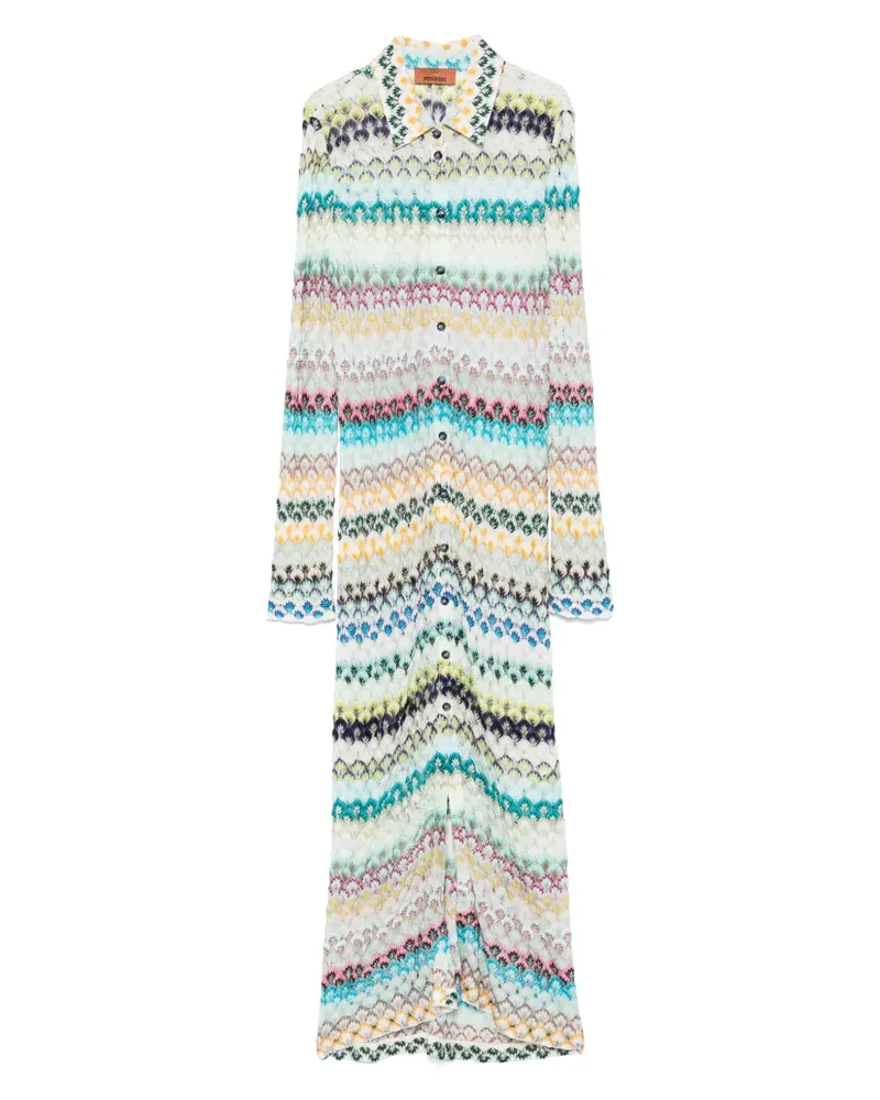 Missoni Langer Cardigan - Weiß Weiß