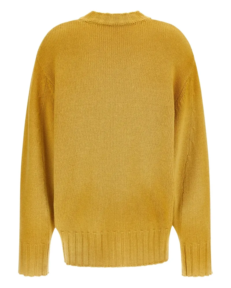 ATTICO Asymmetrischer Pullover mit Logo - Gelb Gelb