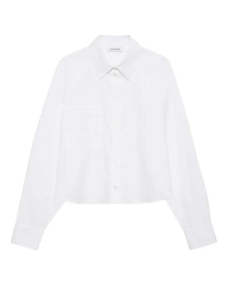 Anine Bing Essie Cropped-Hemd mit Tasche - Weiß Weiß