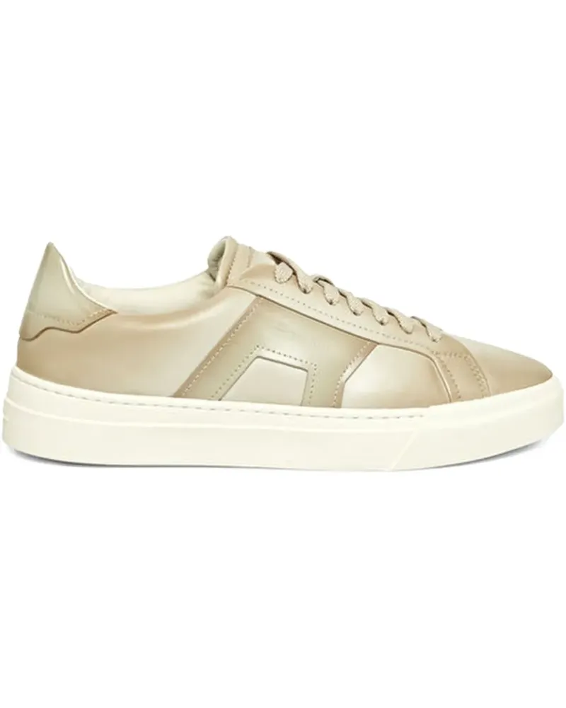 Santoni Sneakers mit Ledereinsätzen - Nude Nude