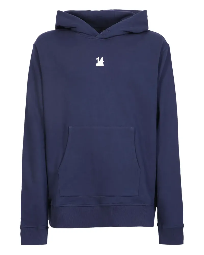 14BROS Hoodie mit Logo - Blau Blau