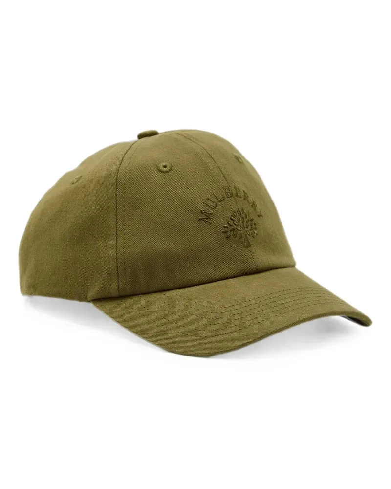 Mulberry Baseballkappe mit Logo-Stickerei - Grün Grün
