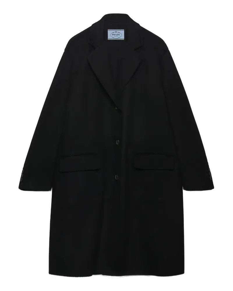 Prada Mantel mit fallendem Revers - Schwarz Schwarz