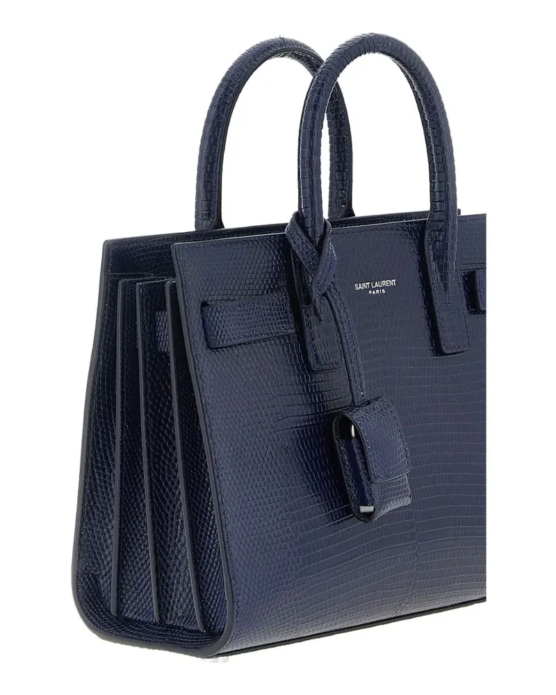 Saint Laurent Sac de Jour Nano leather tote bag - Blau Blau