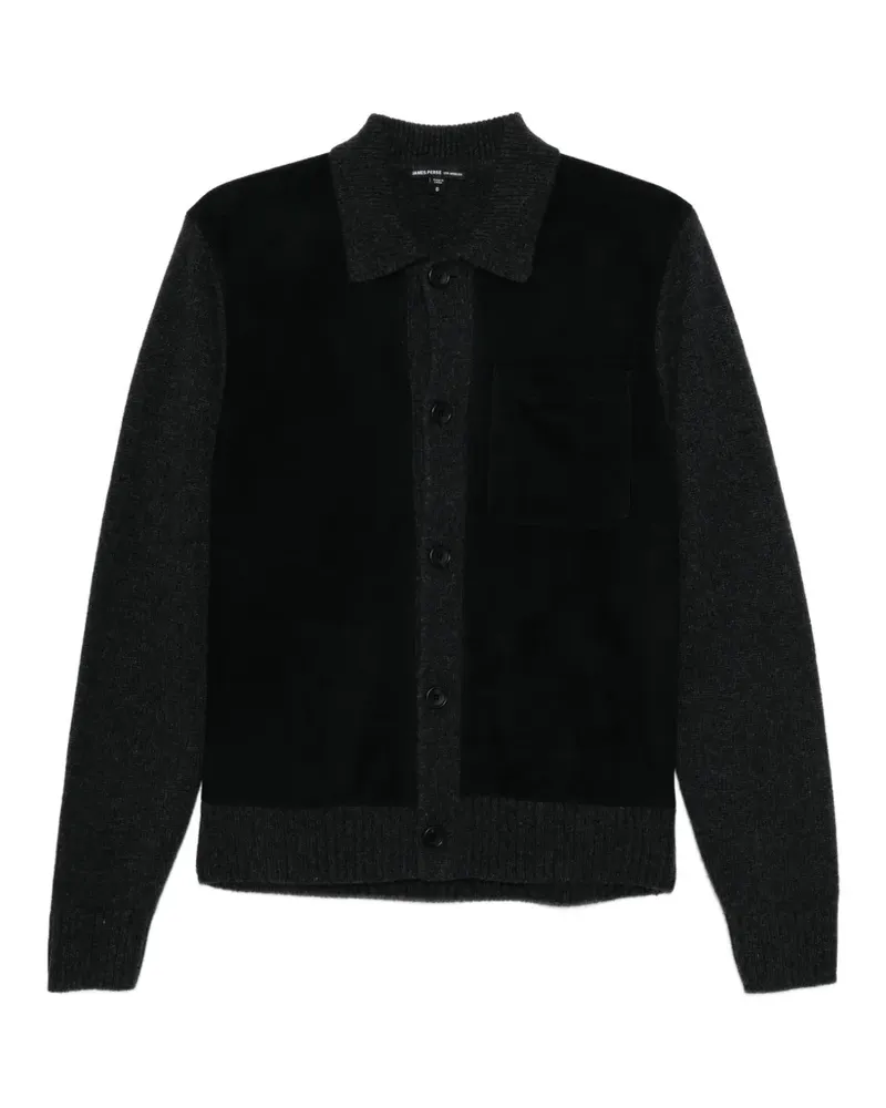 James Perse patch pocket panelled cardigan - Grau Grau