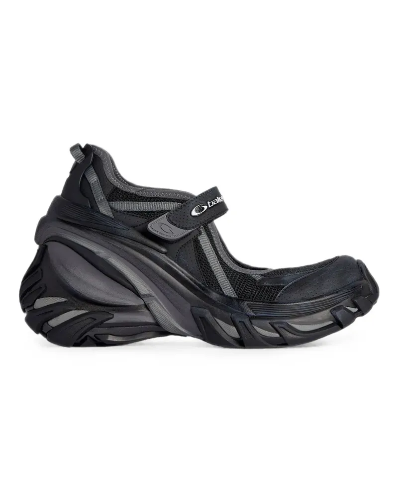 Balenciaga Hydra Mary Jane Sneakers aus Mesh mit Klettverschluss - Schwarz Schwarz