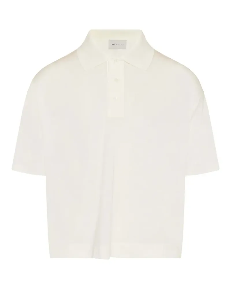 AMI Paris boxy-fit polo shirt - Nude Nude