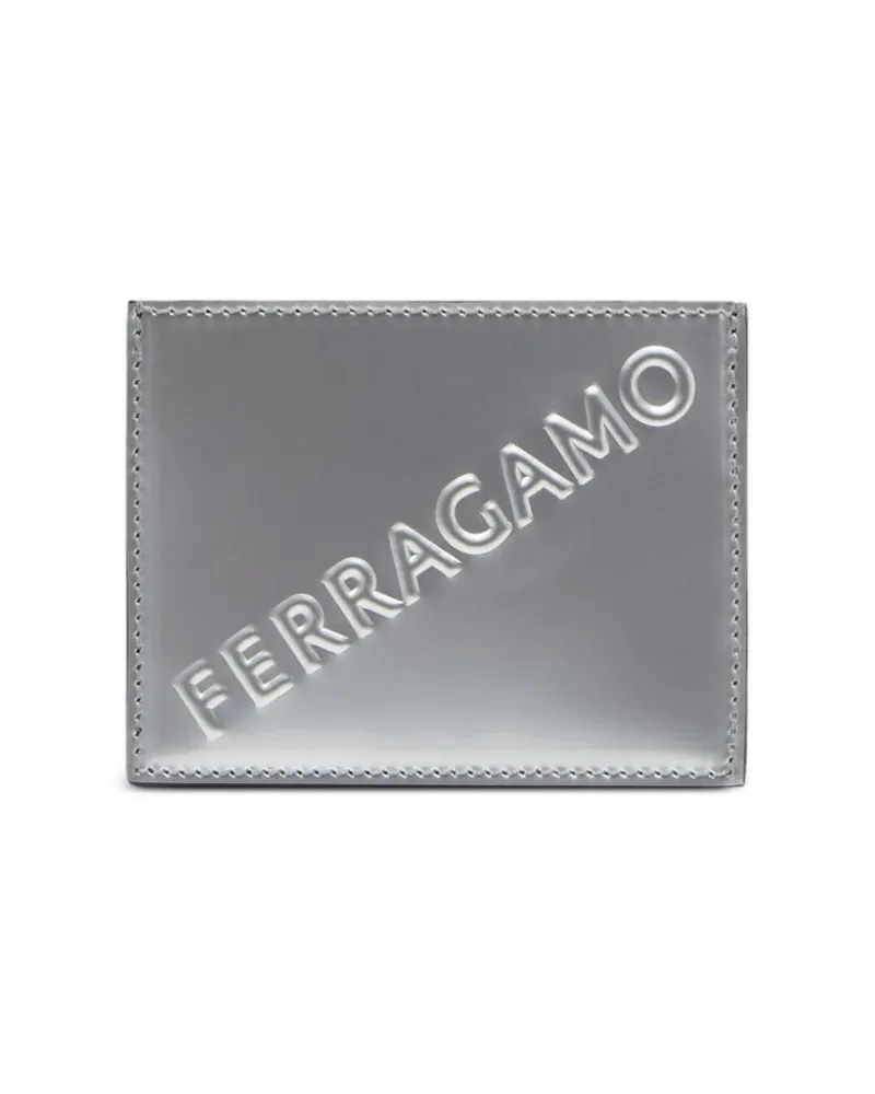 Ferragamo Portemonnaie mit Logo-Prägung - Silber Silber