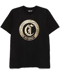 Just Cavalli Ghotic T-Shirt mit Logo-Print Schwarz