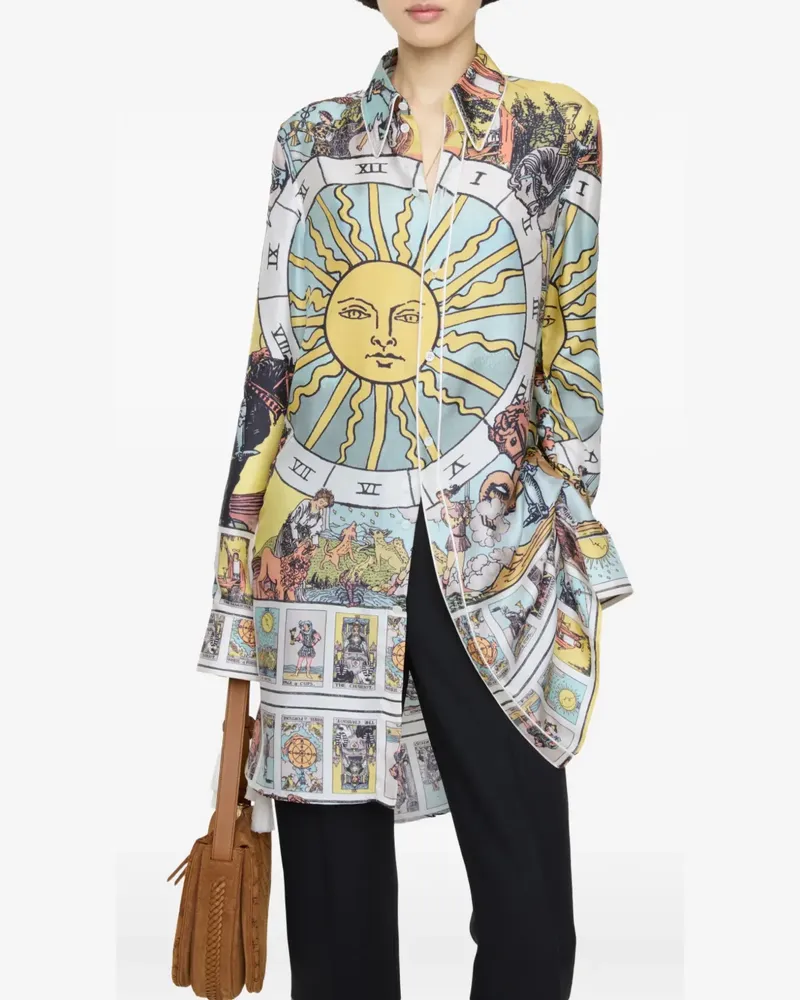 Burberry Tarot Seidenhemd - Blau Blau