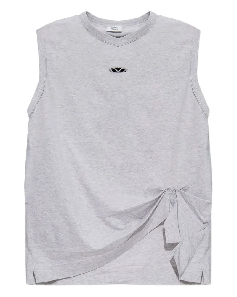 VETEMENTS Verziertes T-Shirt mit Schnürung - Grau Grau