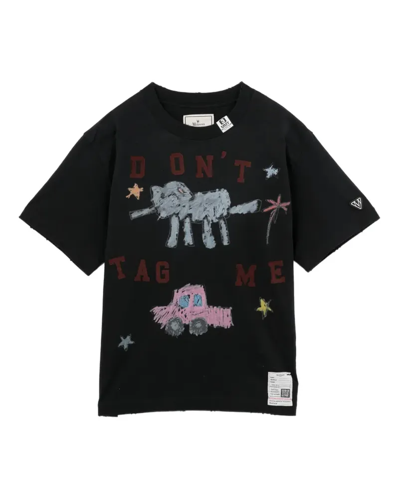 MIHARAYASUHIRO T-Shirt mit Kritzel-Print - Schwarz Schwarz