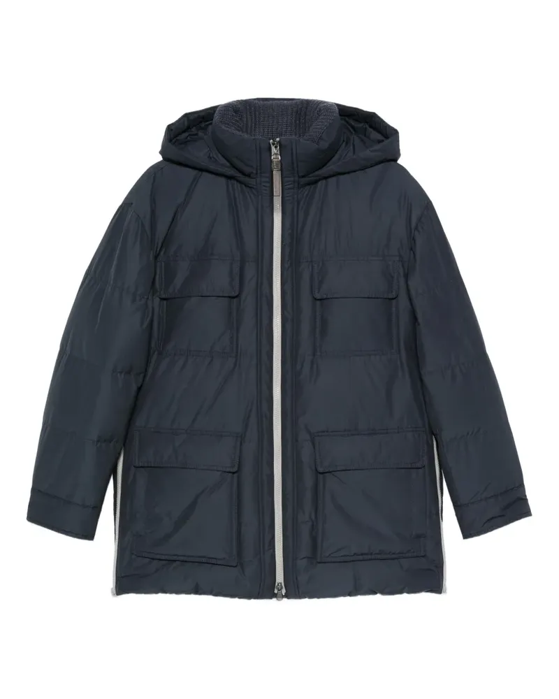 Brunello Cucinelli Hoodie mit Klappentasche - Blau Blau