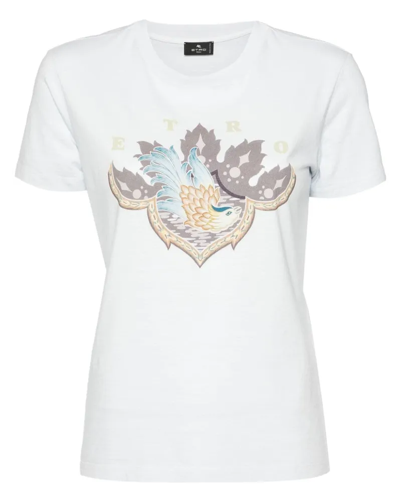 Etro T-Shirt mit grafischem Print - Blau Blau
