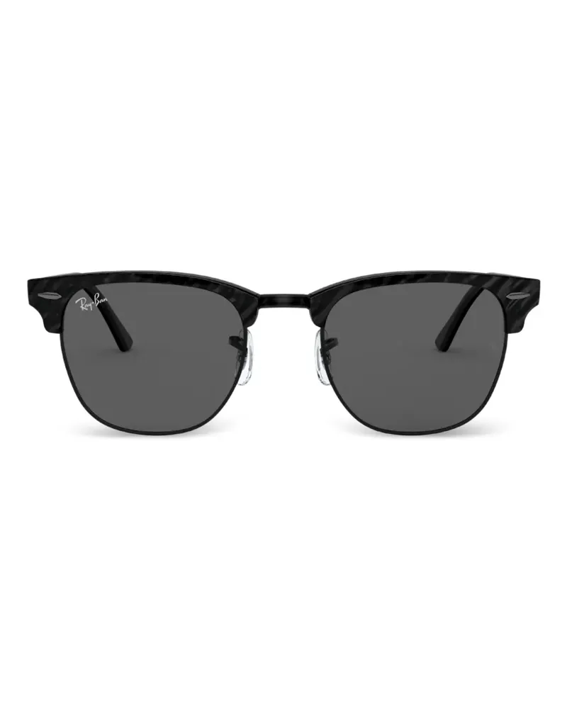 Ray Ban Eckige Clubmaster Sonnenbrille - Schwarz Schwarz