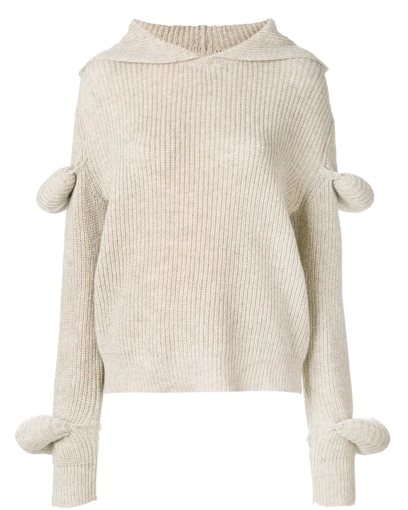 J.W.Anderson Kapuzenpullover mit Puffärmeln - Braun Braun