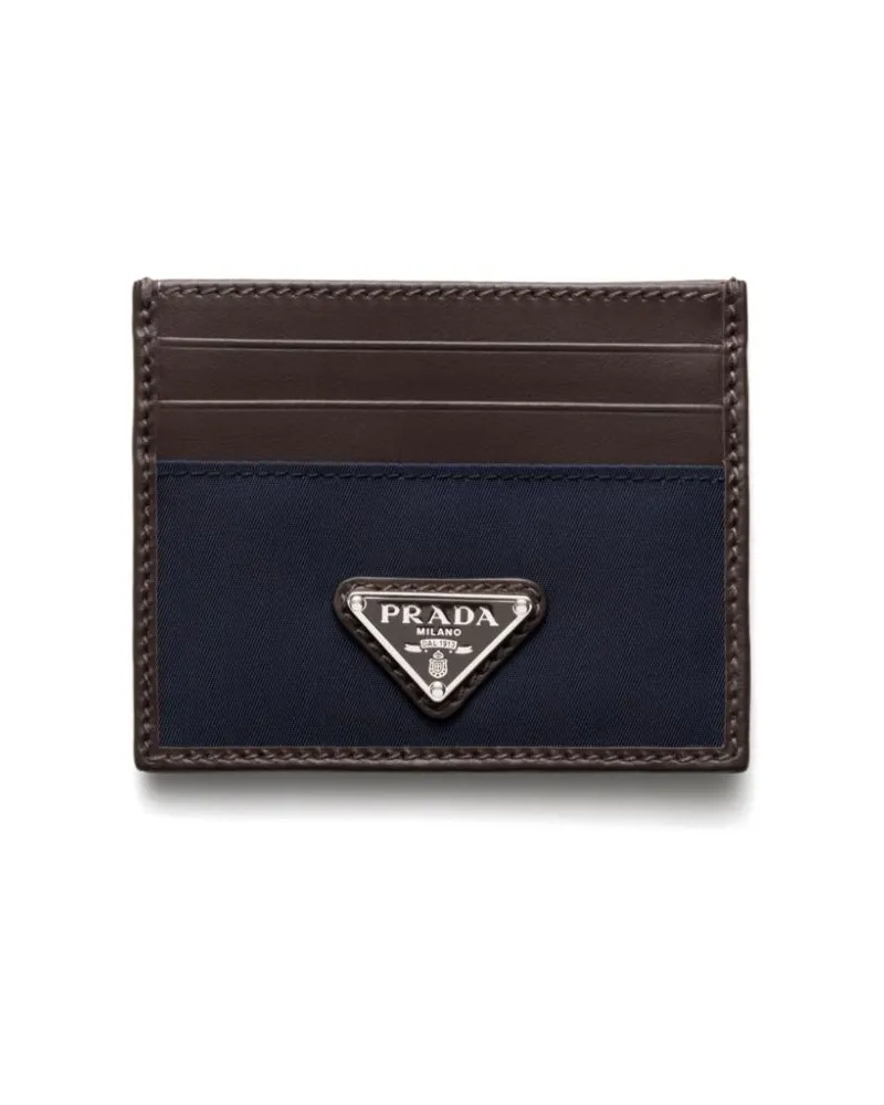 Prada Portemonnaie mit Triangel-Logo - Blau Blau