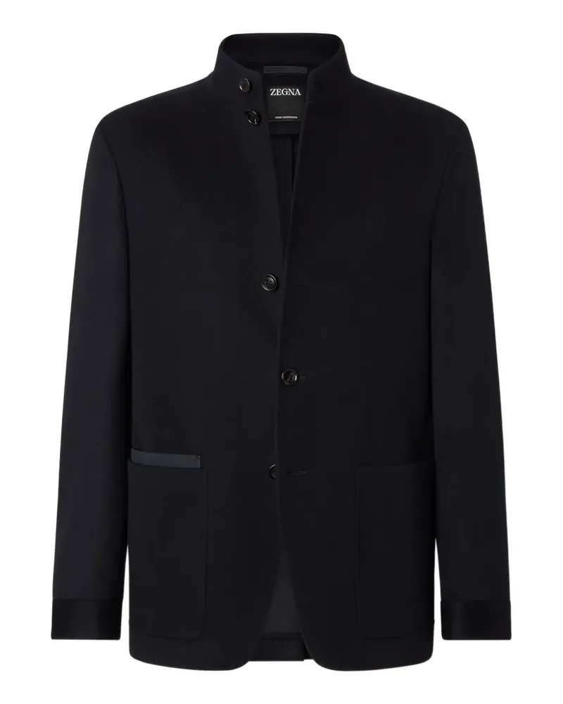 Ermenegildo Zegna Marineblaue Oasi Kaschmir Il Conte Jacke Blau