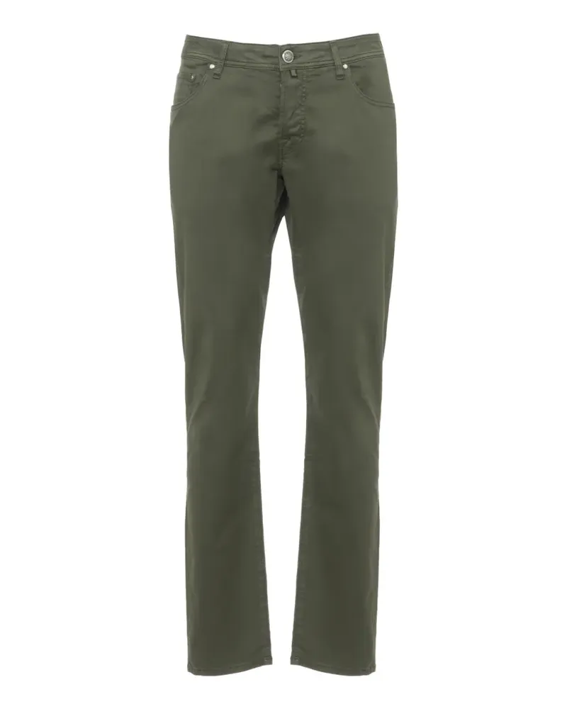 Jacob Cohën logo-patch jeans - Grün Grün