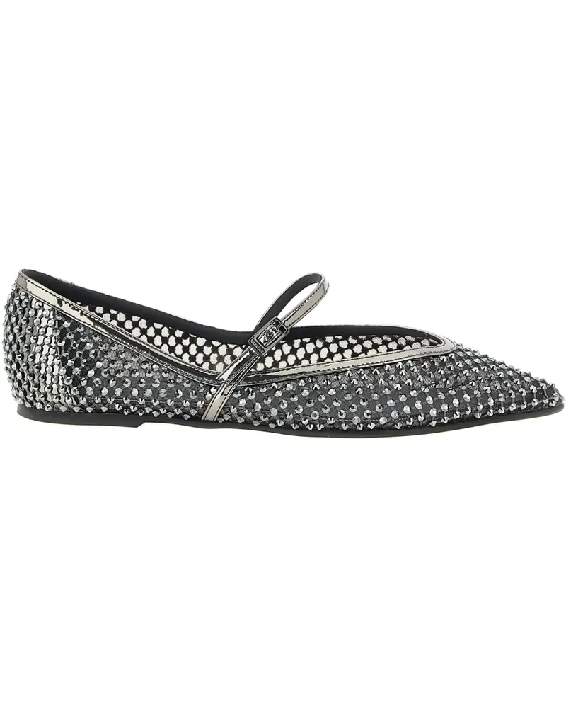 Le Silla Gilda Ballerinas mit Kristallen - Grau Grau
