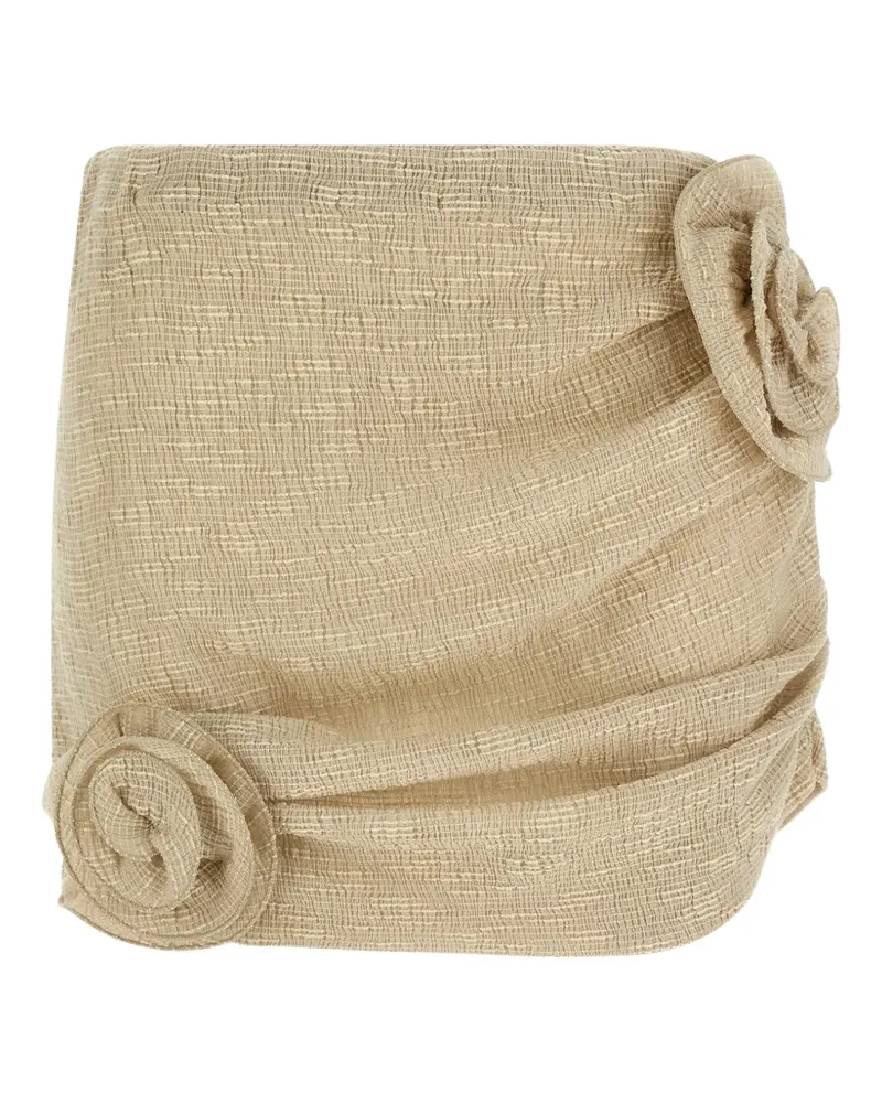 Magda Butrym flower-detail mini skirt - Nude Nude