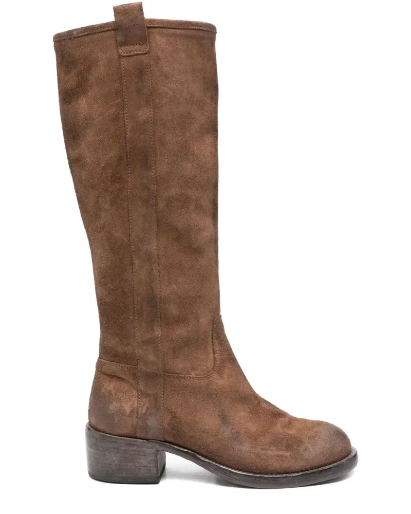 Moma Stiefel aus Wildleder - Braun Braun