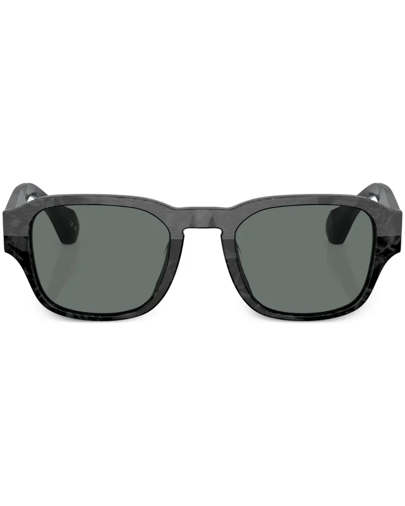 Alain Mikli Sonnenbrille mit eckigem Gestell - Schwarz Schwarz