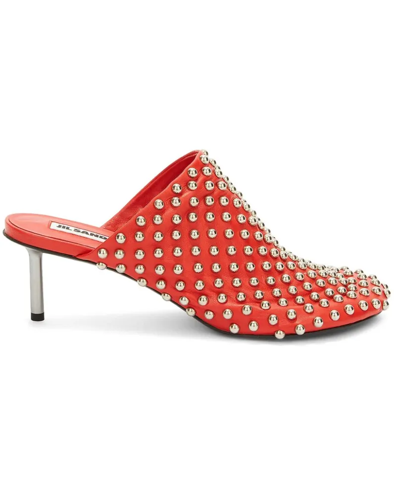 Jil Sander Mules mit Nieten - Rot Rot