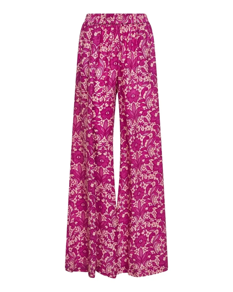 Gianluca Capannolo Antonia Hose mit Blumen - Rosa Rosa