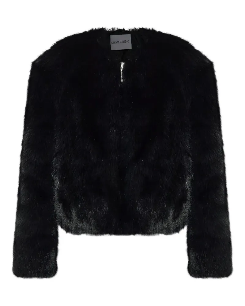 STAND Jacke aus Faux Fur - Schwarz Schwarz