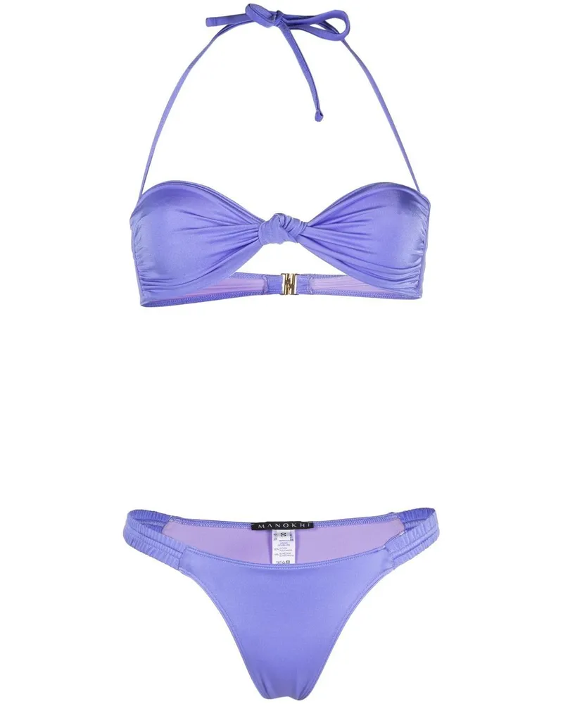 Manokhi Geraffter Bikini Violett