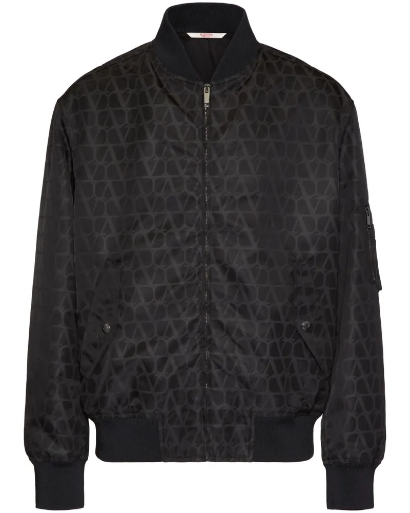 Valentino Garavani Toile Iconographe Bomberjacke - Schwarz Schwarz