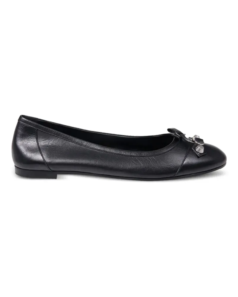 Balenciaga City Ballerinas mit Schleife - Schwarz Schwarz
