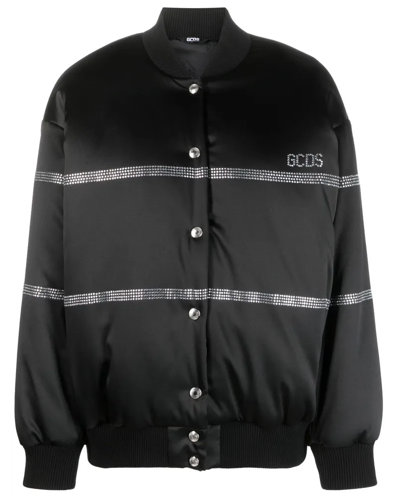 GCDS Bomberjacke mit Logo - Schwarz Schwarz