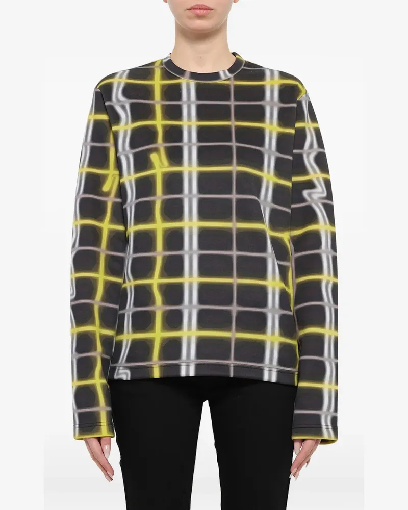 Kenzo Kariertes T-Shirt - Schwarz Schwarz
