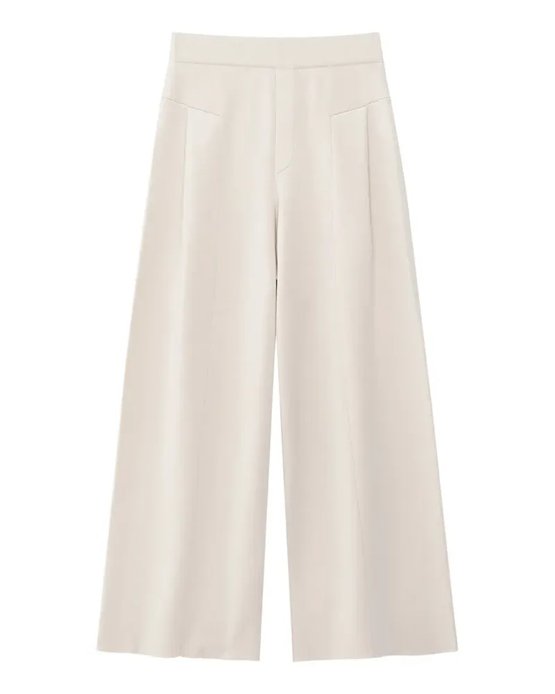 Shanghai Tang pleated palazzo pants - Nude Nude