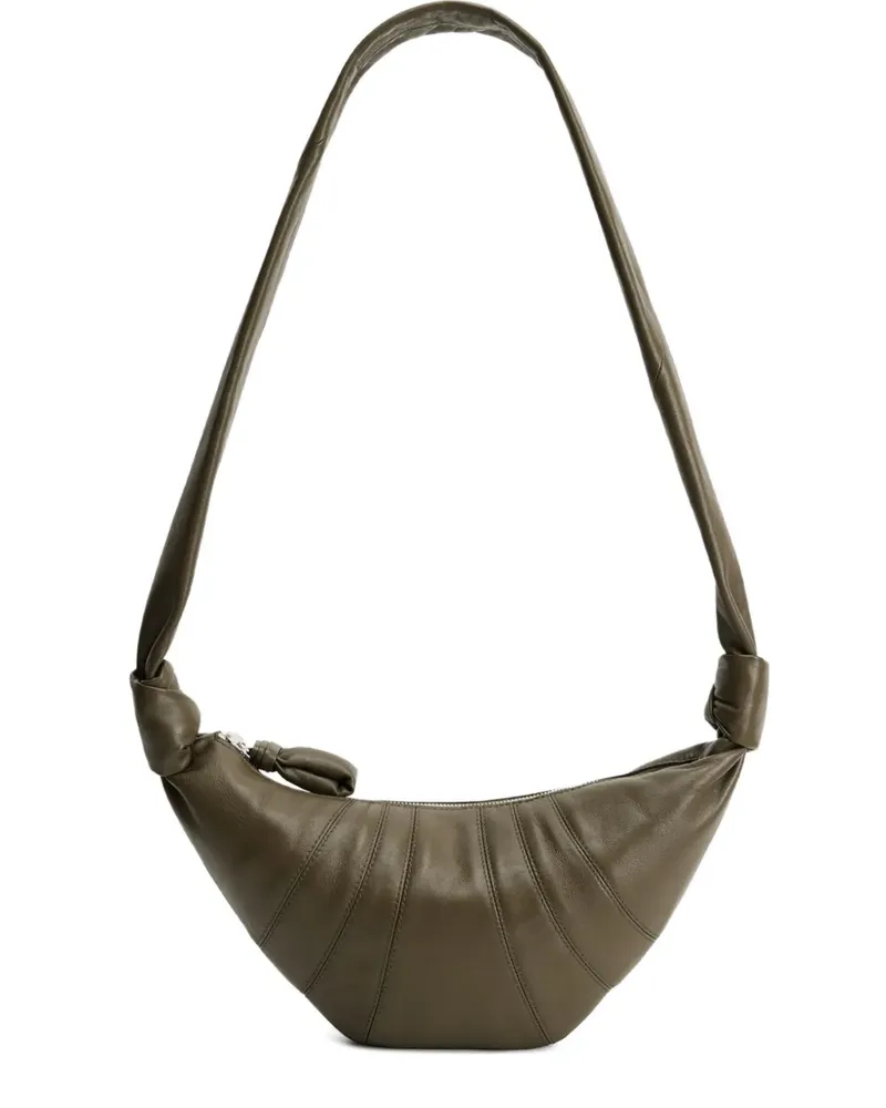 Christophe Lemaire Große Croissant Schultertasche mit Einsätzen - Grün Grün