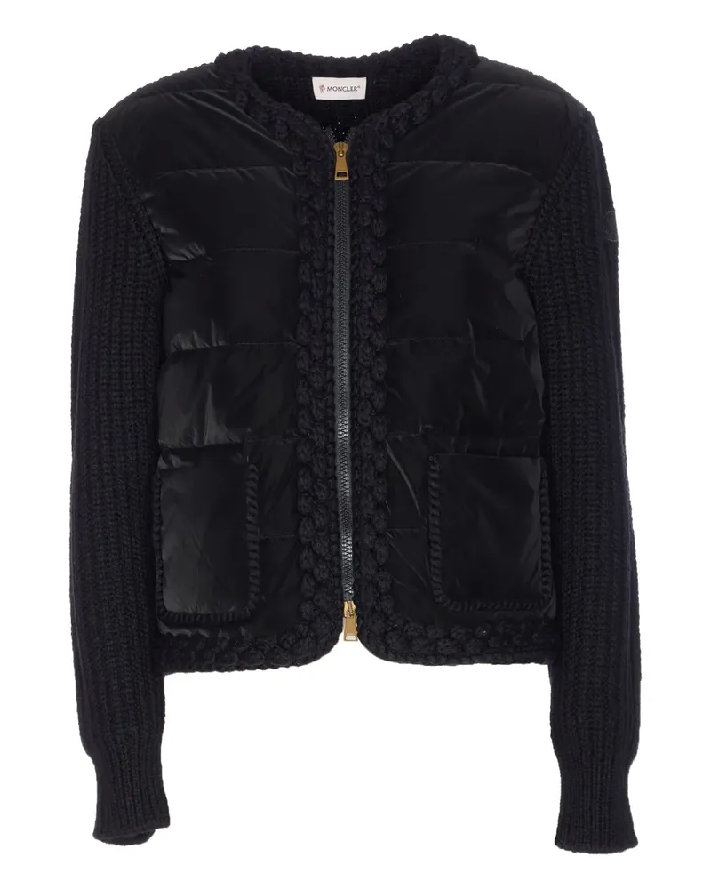 Moncler padded zip-up cardigan - Schwarz Schwarz