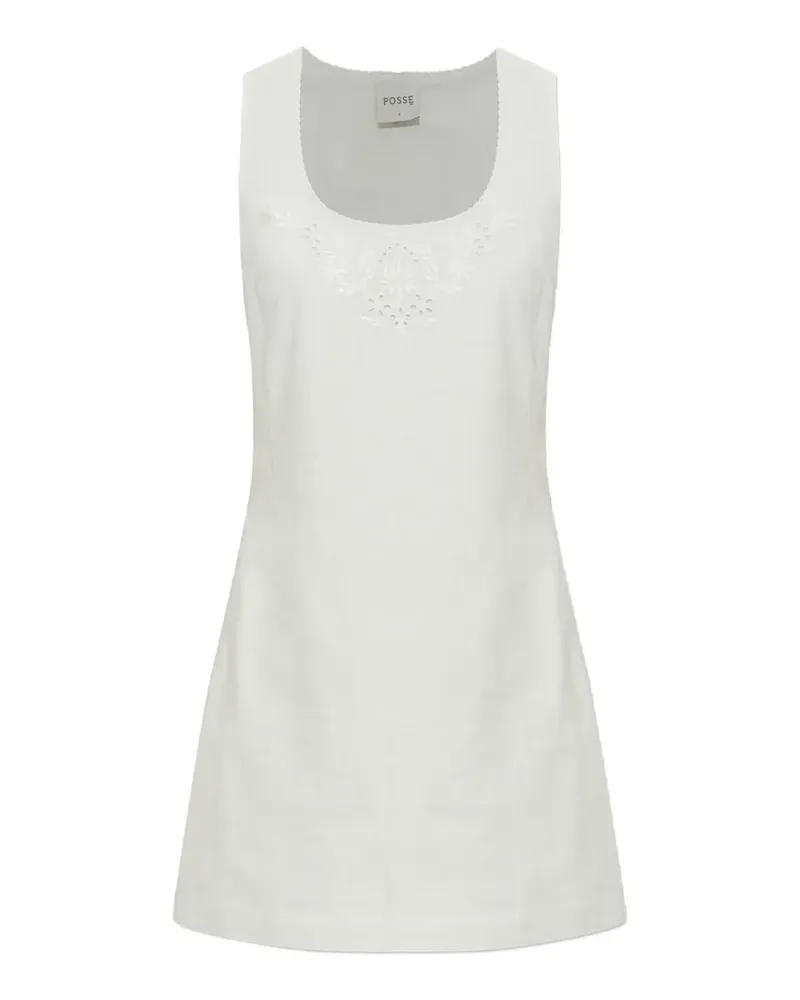 Posse Odette embroidered mini dress - Weiß Weiß